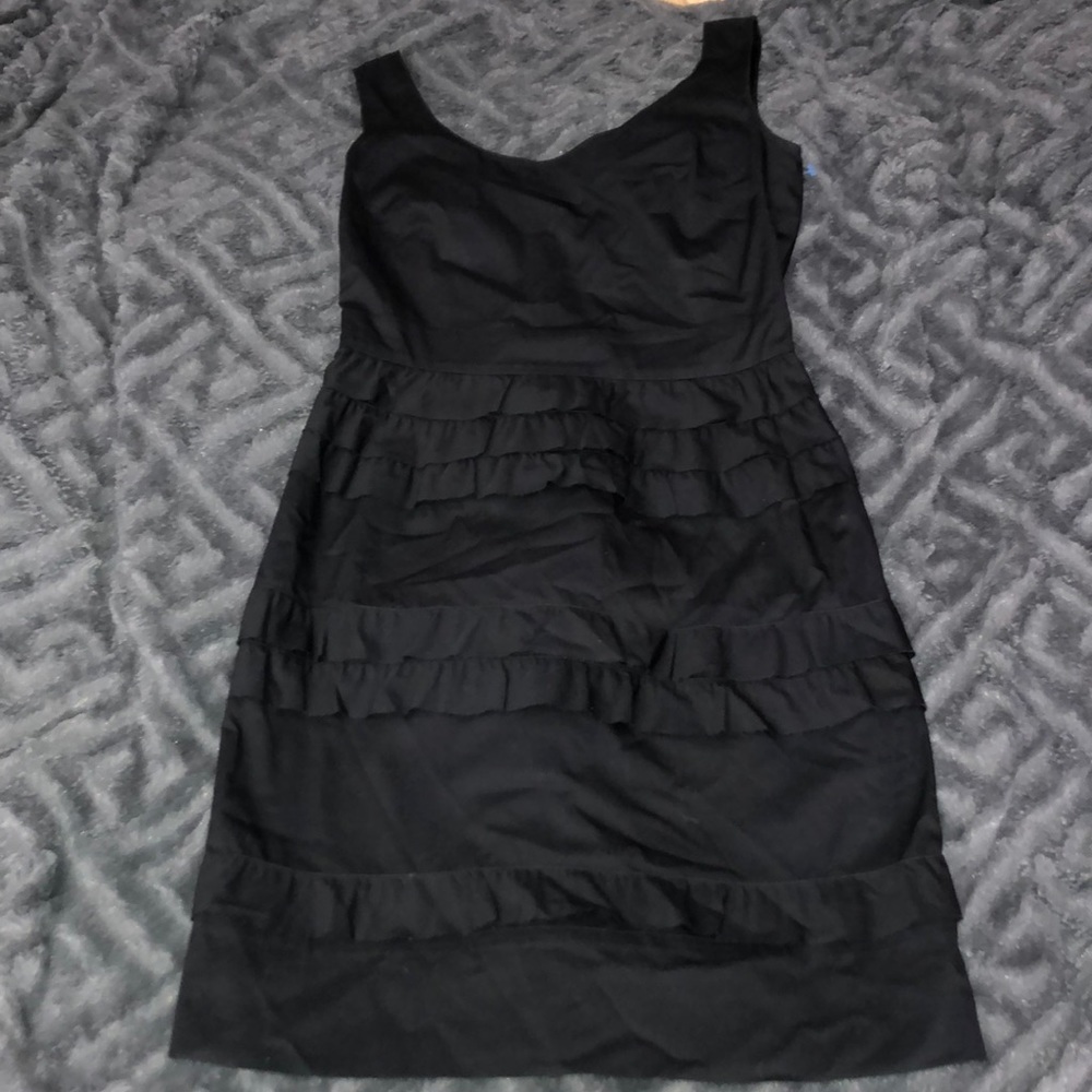 Silk lined ruffled cotton dress